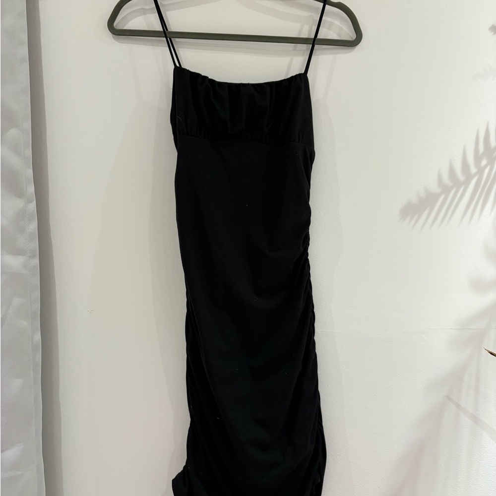 Black Ruched mini Dress - Picture 2 of 2